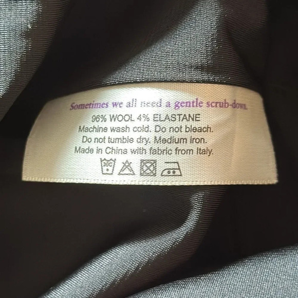 MM Lafleur 10 Clooney wool trousers dark navy ankle slit zip fly great condition - Picture 8 of 8